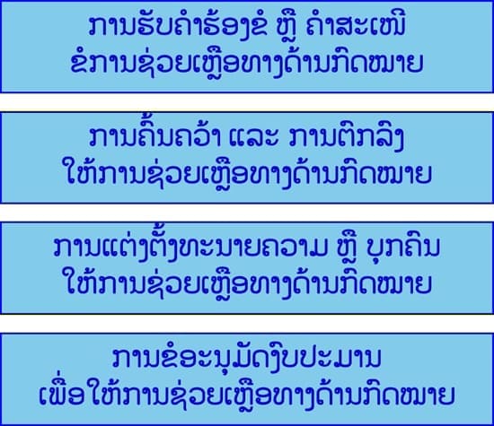 ຂັ້ນຕອນການຊ່ວຍເຫຼືອທາງດ້ານກົດໝາຍ