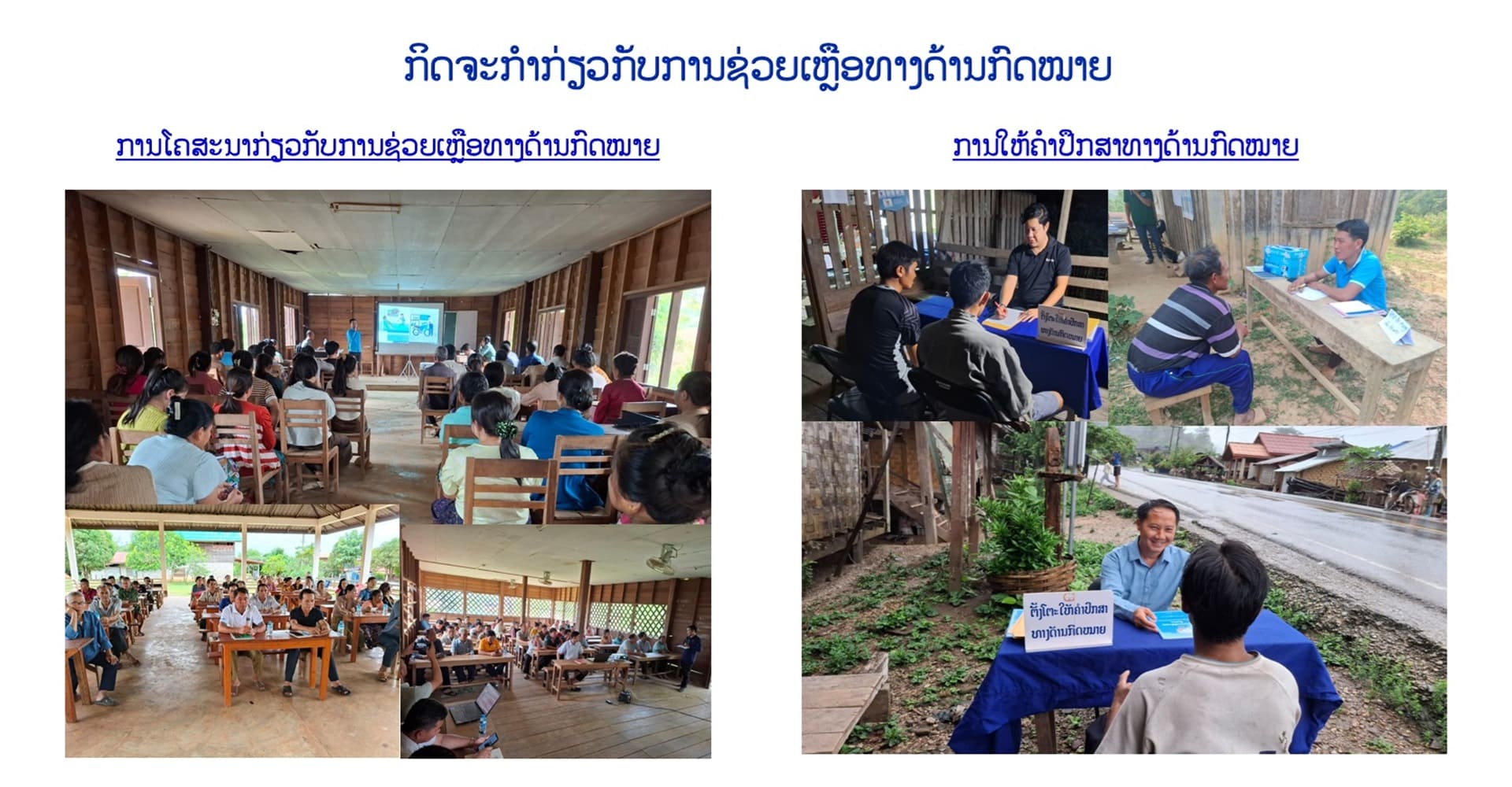 ກິດຈະກໍາກ່ຽວກັບການຊ່ວຍເຫຼືອທາງດ້ານກົດໝາຍ
